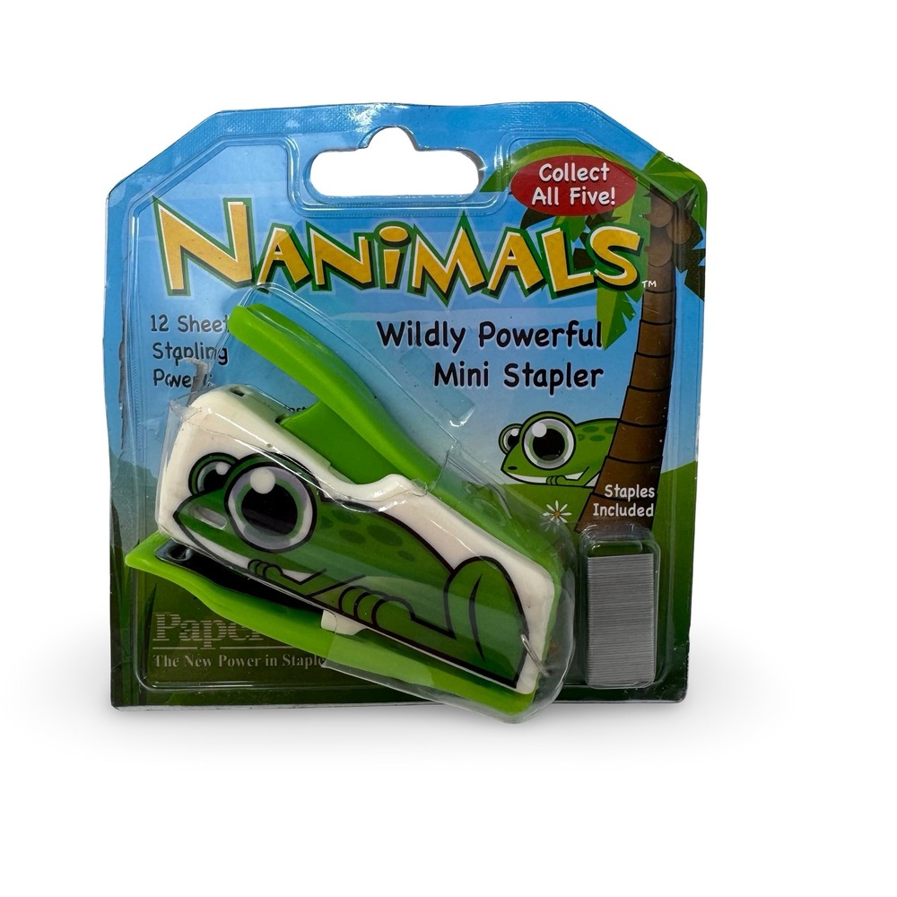 PaperPro Nanimals Mini Stapler "legs" kids frog stapler 12 Sheet 26/6 Standard